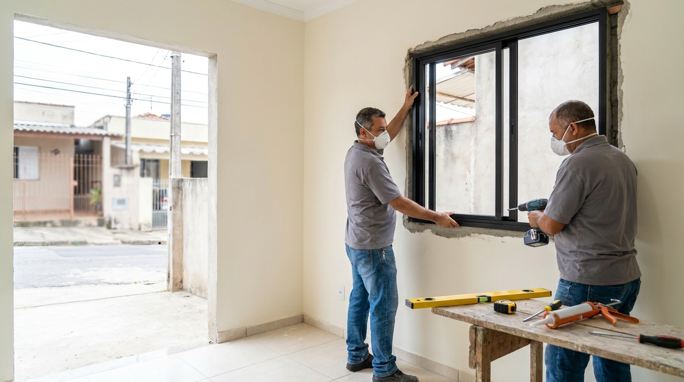 Esquadria de alumínio preta em Palmas-TO